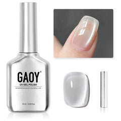 GAOY vernis gel œil-de-chat Glassy, bouteille 16 ml prête à l’application.