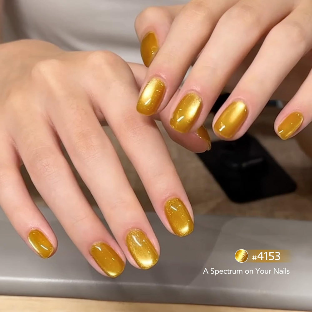 GAOY vernis gel œil de chat paillettes, éclats scintillants et application facile