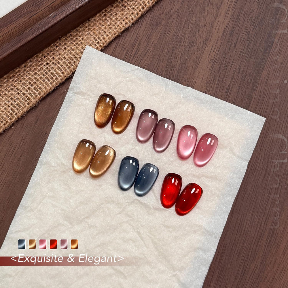 GAOY vernis gel œil-de-chat or translucide pour look glamour