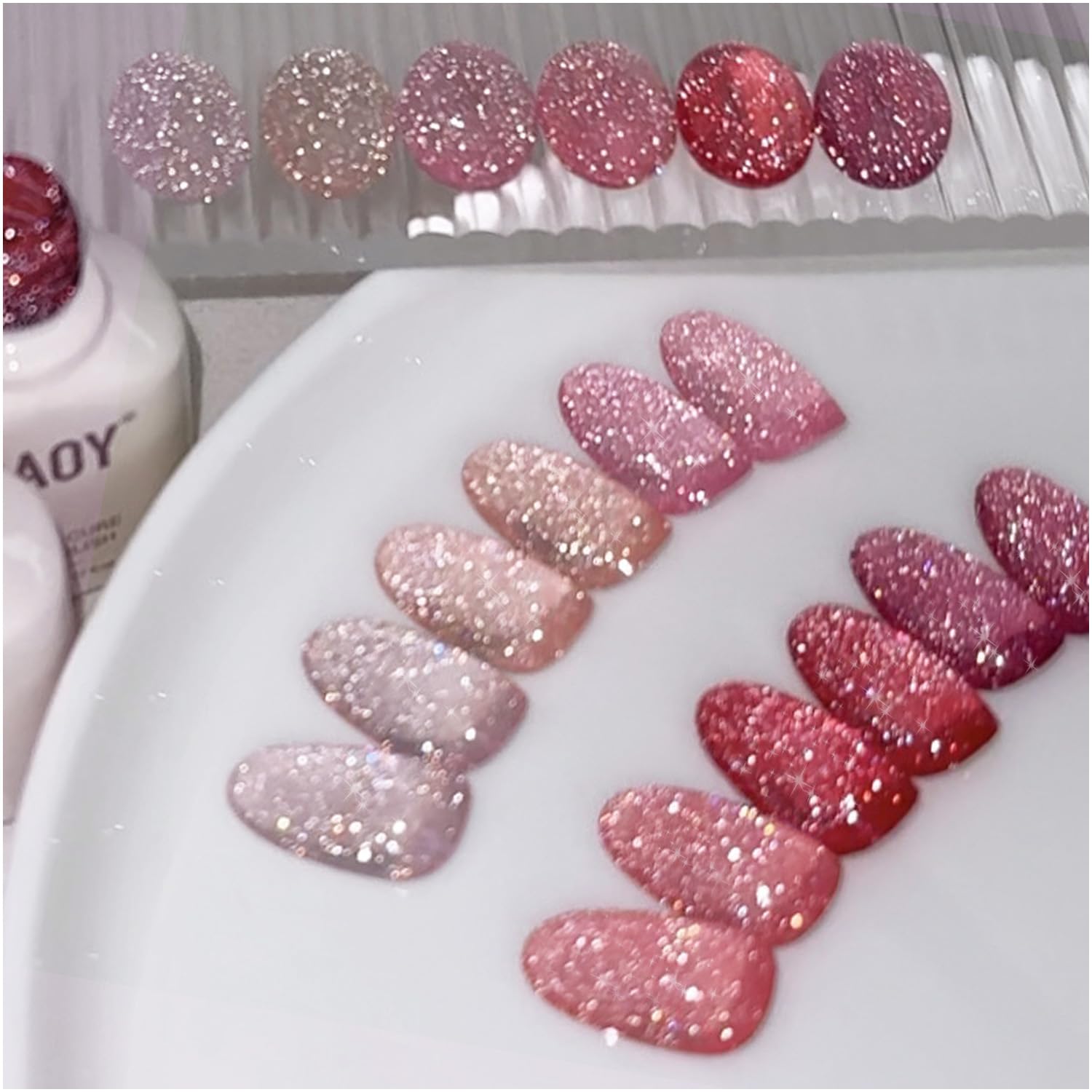 GAOY vernis gel paillettes rose: éclat brillant et longue tenue pour vos ongles