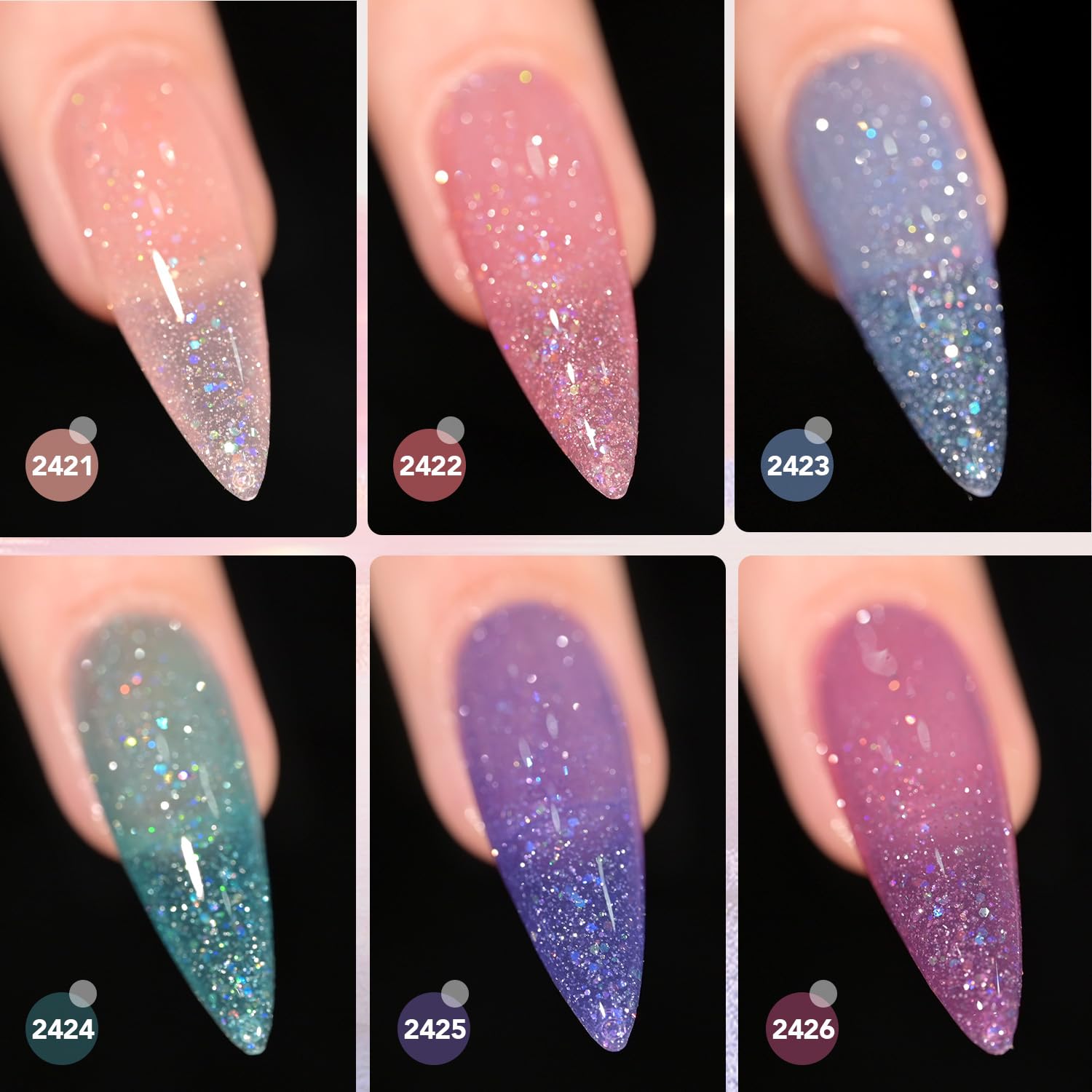 GAOY vernis gel paillettes vert, effet miroir subtil pour des looks quotidiens.