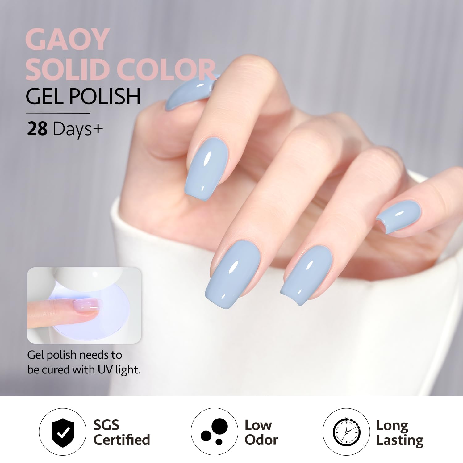 GAOY vernis gel pastel menthe pour une manucure fraîche.