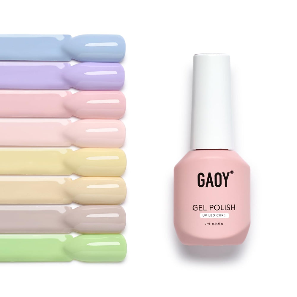 GAOY vernis gel pastel rose pour une manucure élégante et durable à domicile.
