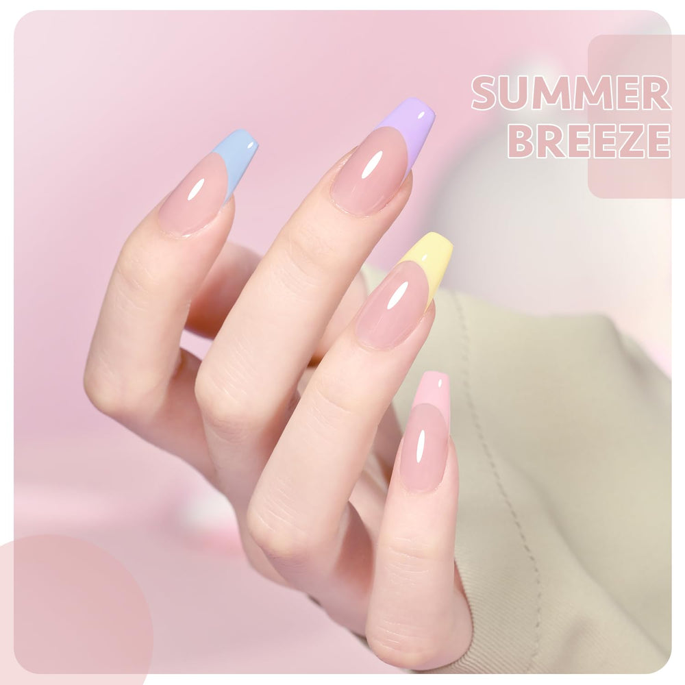 GAOY vernis gel pastel vert clair pour des ongles frais et propres.