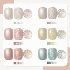 GAOY vernis gel perle blanc, effet nacré subtil pour ongles impeccables.
