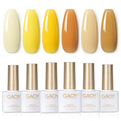 GAOY Vernis Gel Printemps Jaune ensemble de 6 couleurs pour ongles lumineux