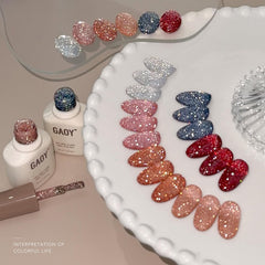 GAOY Vernis Gel Reflet Argent, effet miroir élégant.
