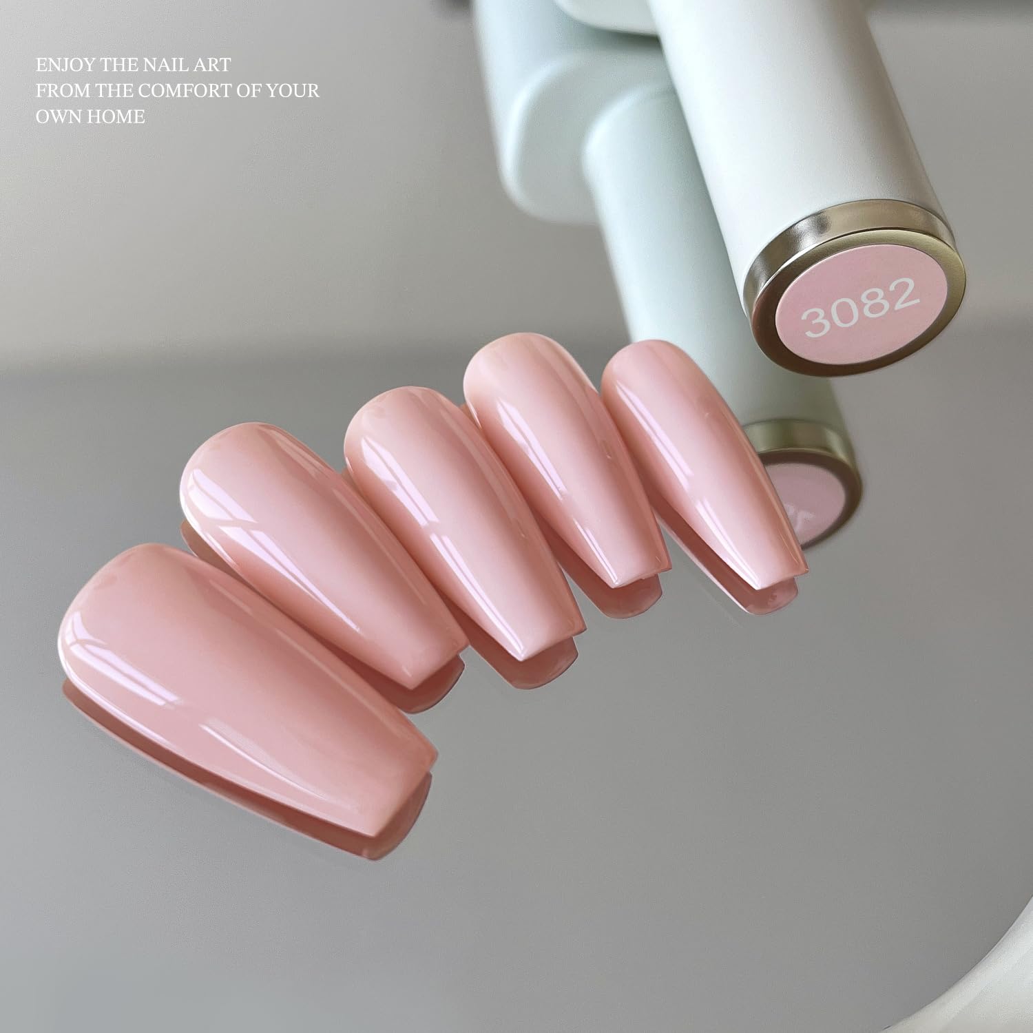 Échantillon onglet GAOY vernis gel rose 3082 montre couleur uniforme