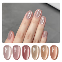 GAOY Vernis Gel Rose Argenté Œil-de-chat avec aimant pour motifs magnétiques.