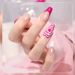 GAOY Vernis Gel Rose Neon application précise sur les ongles