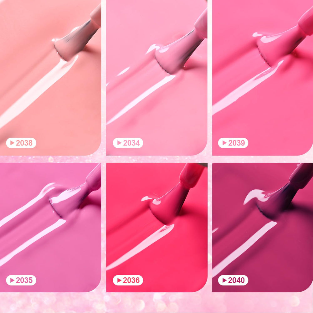 GAOY Vernis Gel Rose Neon ensemble de six couleurs pour varier les looks