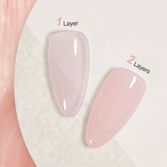 GAOY vernis gel rose nude, fini jelly naturel et élégant.