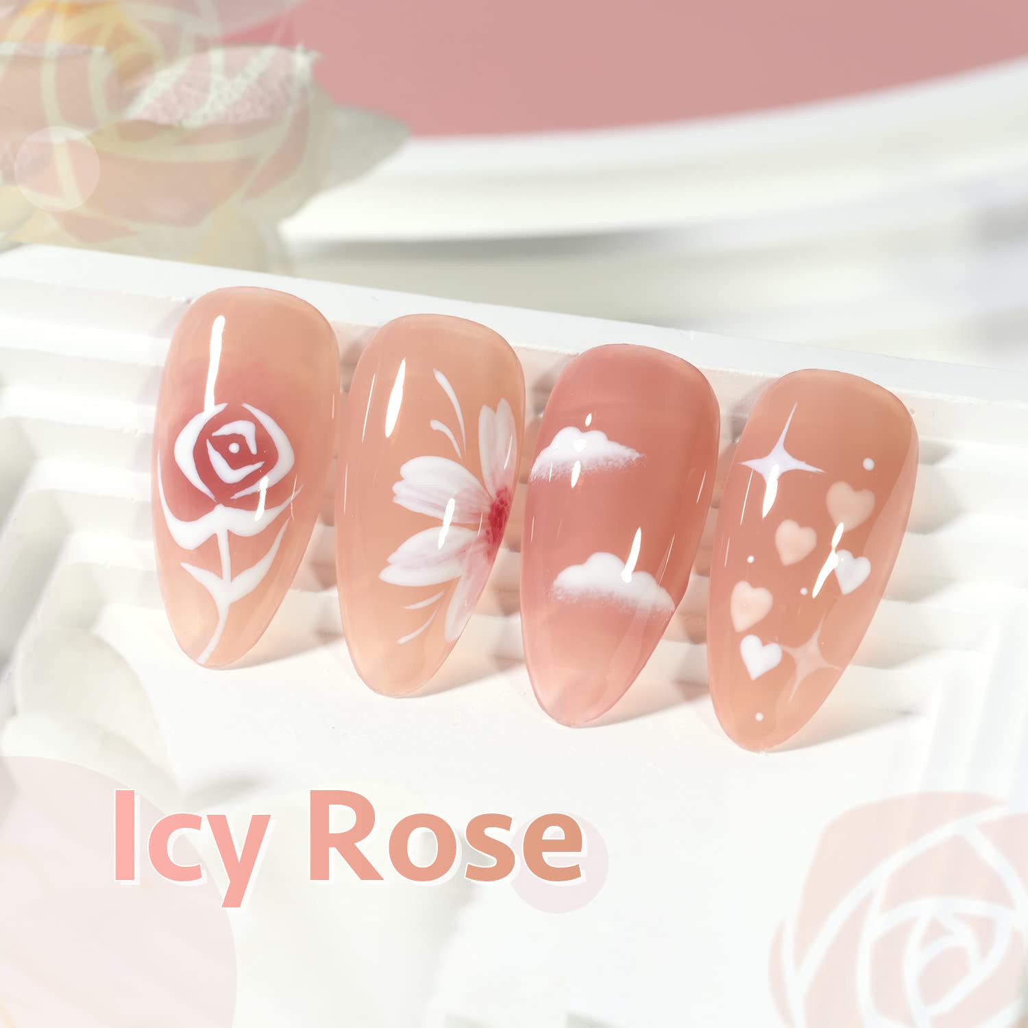 GAOY Vernis Gel Rose Nude — durabilité jusqu'à 4 semaines avec base et top coat.