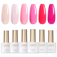 GAOY vernis gel rose paillettes – brillance durable pour salons et maison.