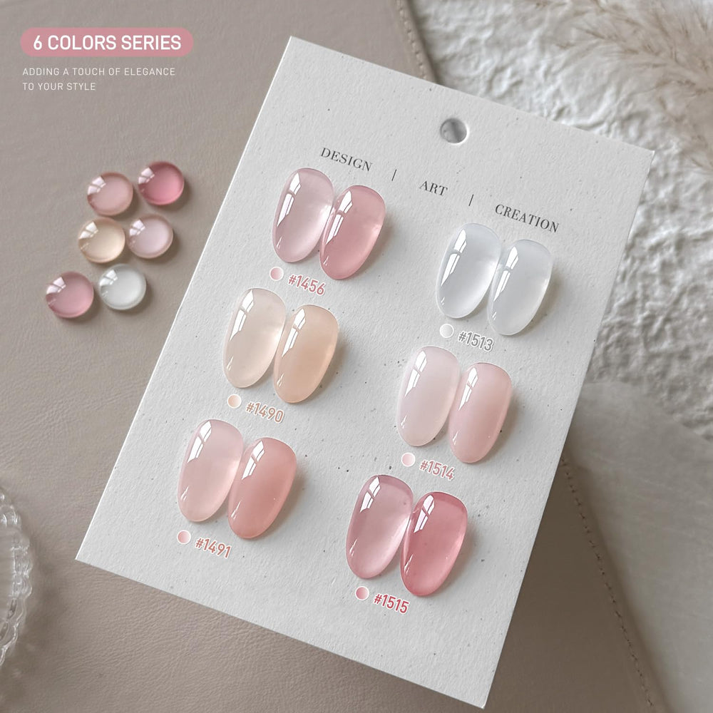 GAOY vernis gel rose pâle et orange jelly pour un effet naturel