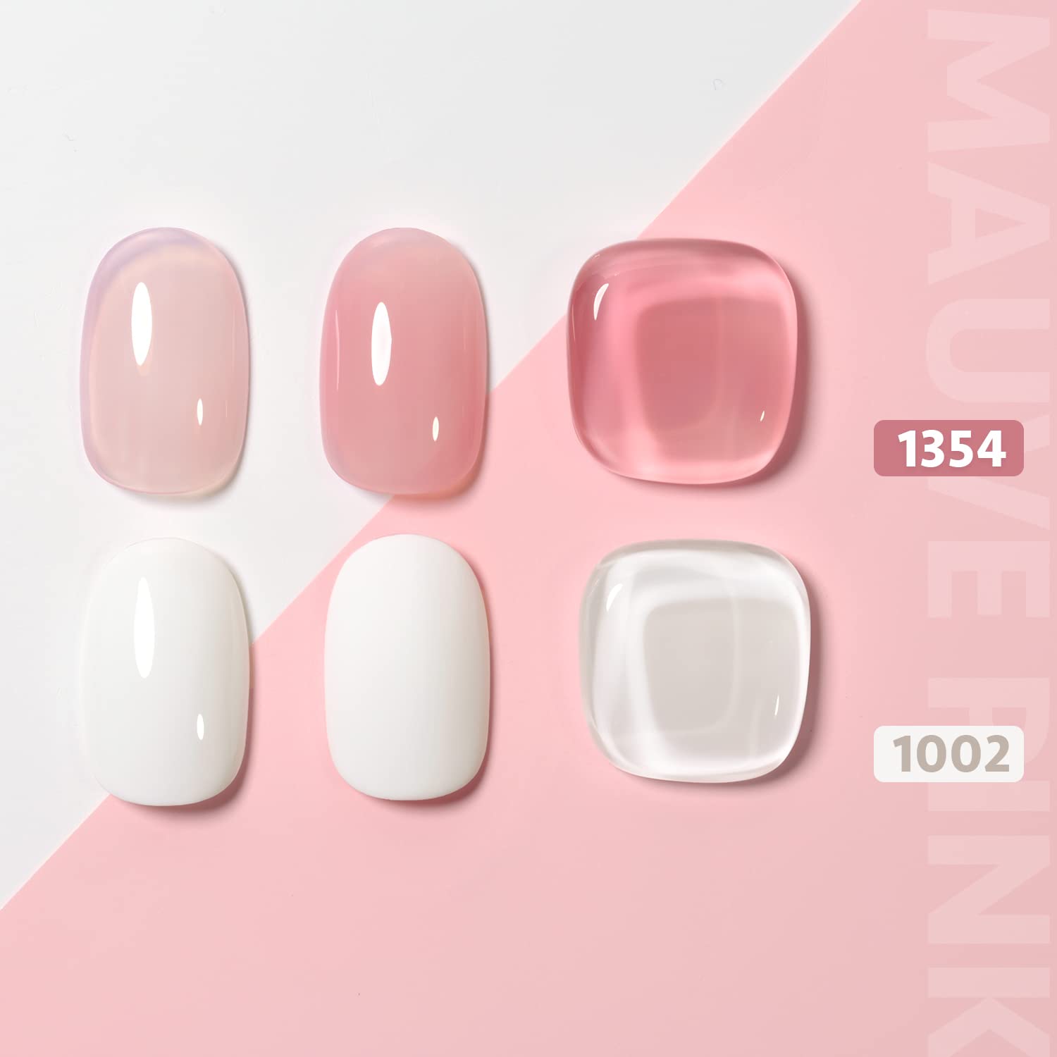 GAOY vernis gel rose transparent met en valeur des couches fines et lumineuses.