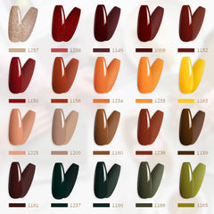 GAOY vernis gel rouge-brun glitter, finition lumineuse idéale pour automne