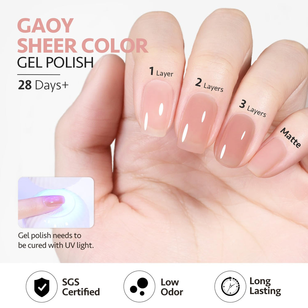 GAOY vernis gel sans substances toxiques, odeur réduite