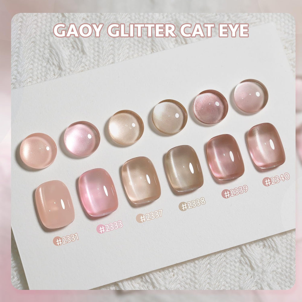 GAOY vernis oeil-de-chat violet paillettes, pour une manucure tendance et lumineuse.