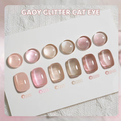 GAOY vernis oeil-de-chat violet paillettes, pour une manucure tendance et lumineuse.