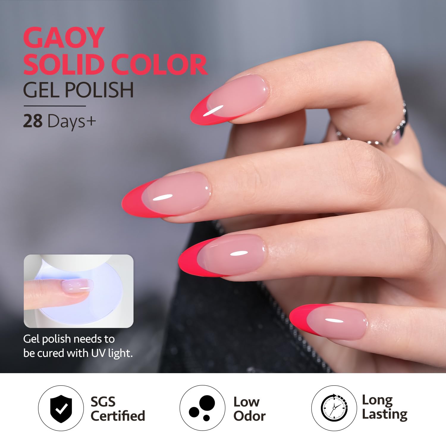 GAOY Vivid pink color 5 delivers shine and durability