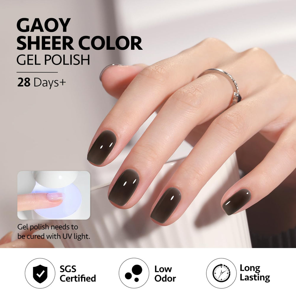 GAOY white jelly gel nail polish bottle for clean, bright nails