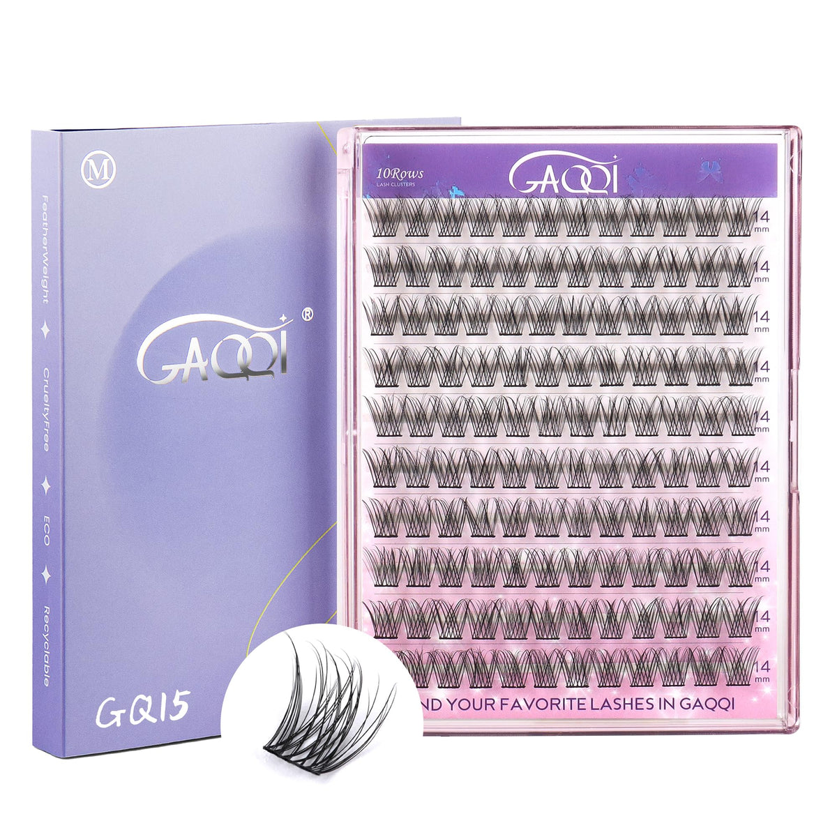 GAQQI Cils GQ15 naturel pour un regard subtil et élégant.