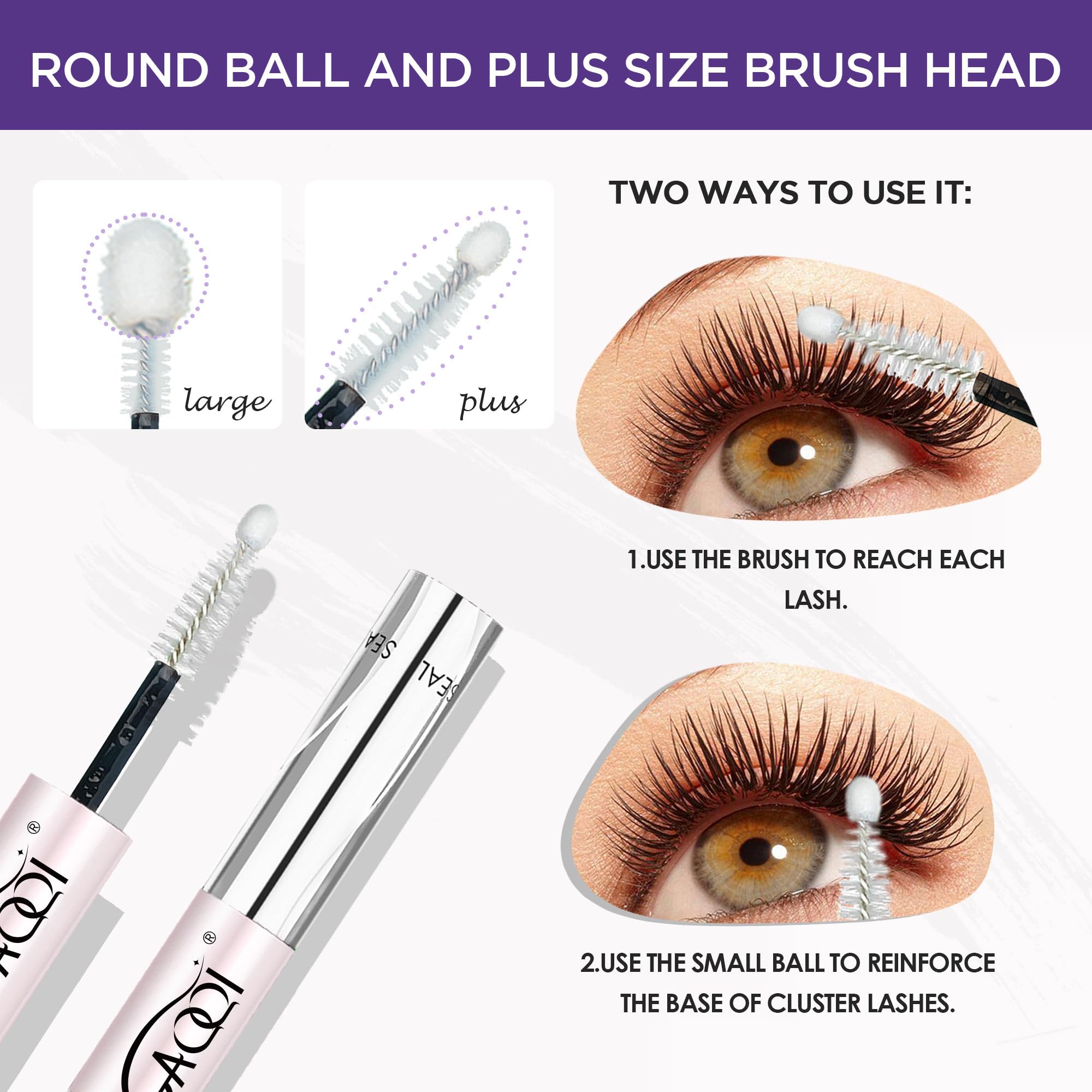GAQQI emballage 5ml-5ml, duo pratique pour cils.