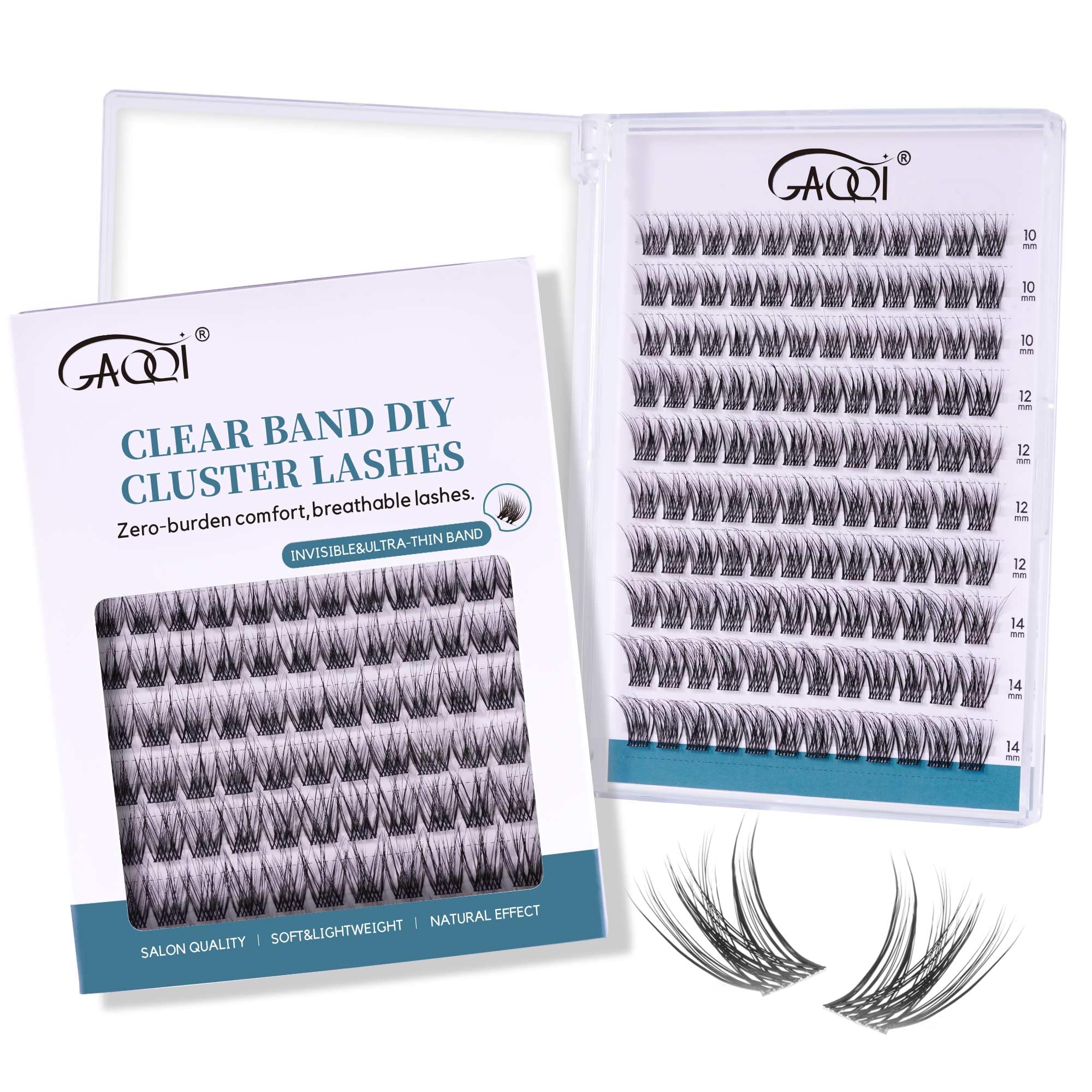 GAQQI faisceaux cils bande transparente ultra-fine pour un rendu naturel.