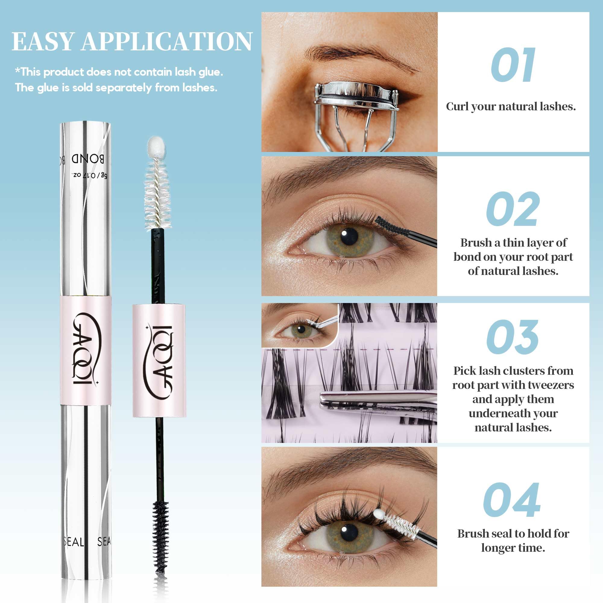 GAQQI faisceaux cils courbe C pour un regard ouvert.