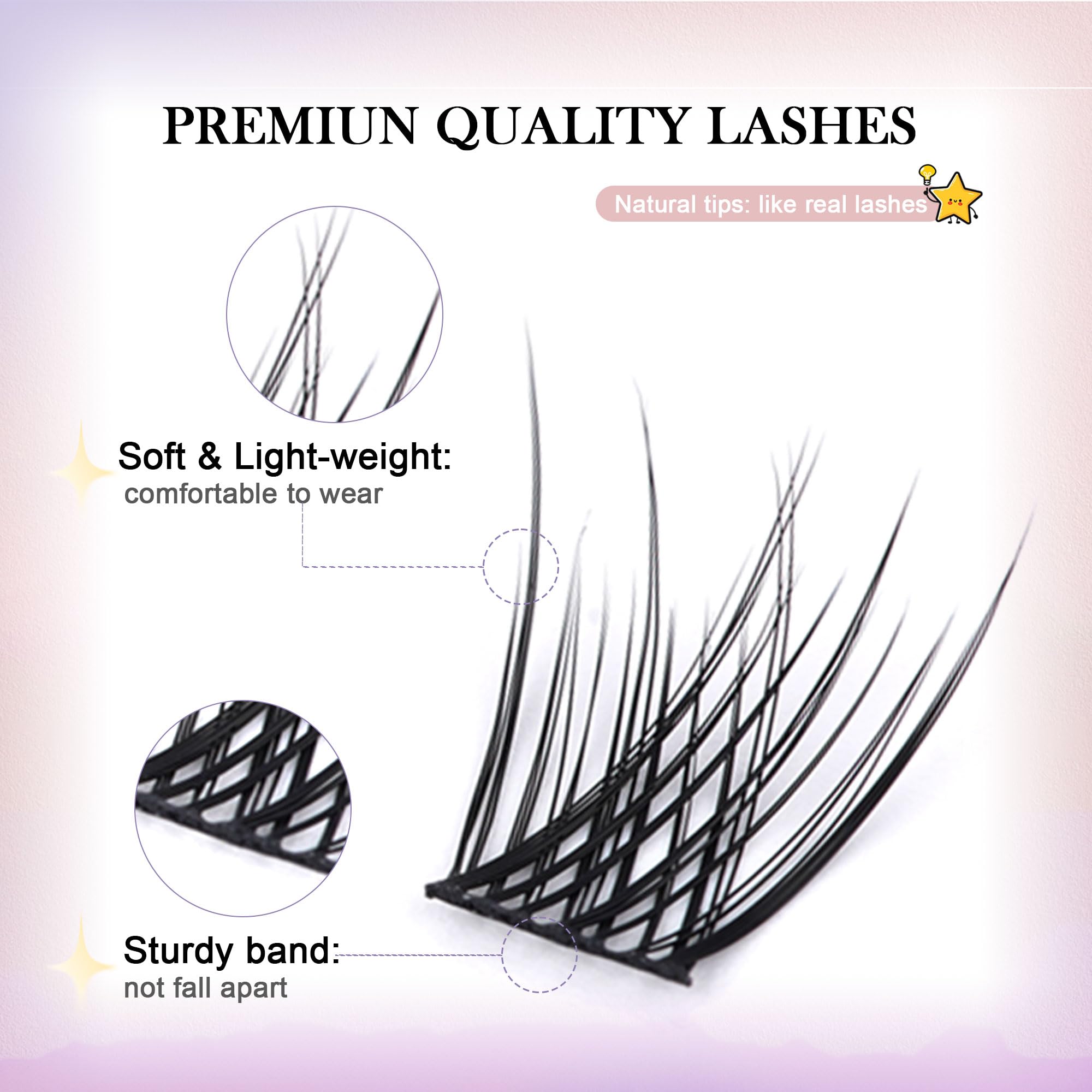 GAQQI GQ03 groupes cils 12mm courbure C – look personnalisé