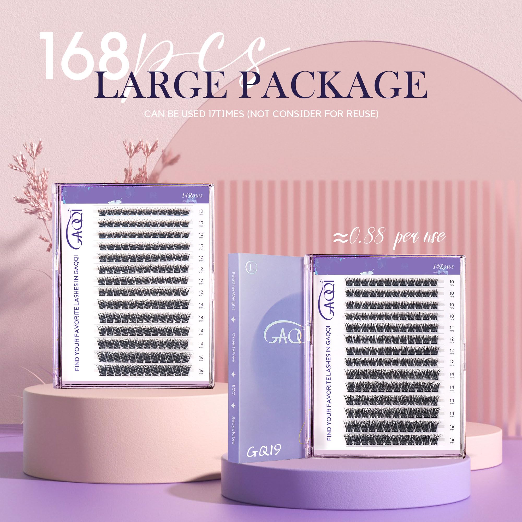 GAQQI GQ03 paquets 120pcs – variété rapide pour créer le look souhaité