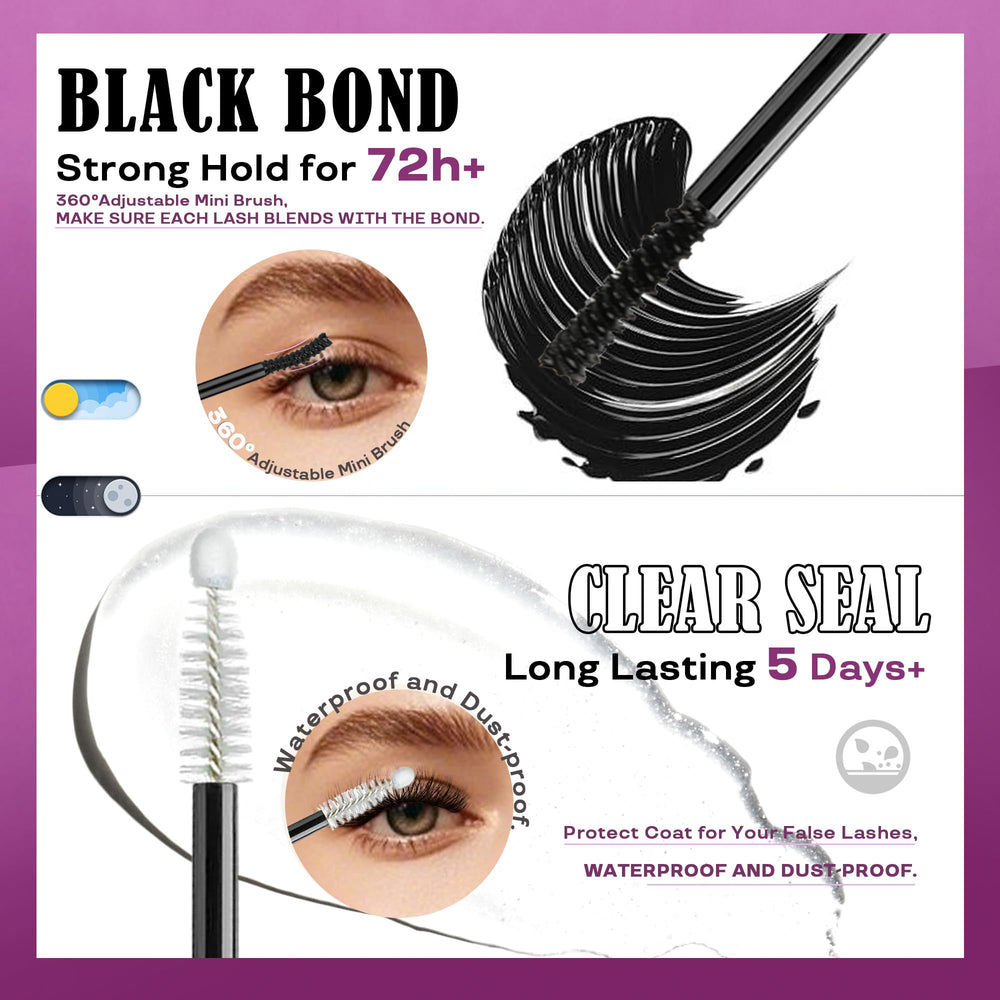 GAQQI Lash Cluster Scellant Bords: bords nets et bien scellés.