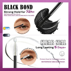 GAQQI Lash Cluster Scellant Bords: bords nets et bien scellés.