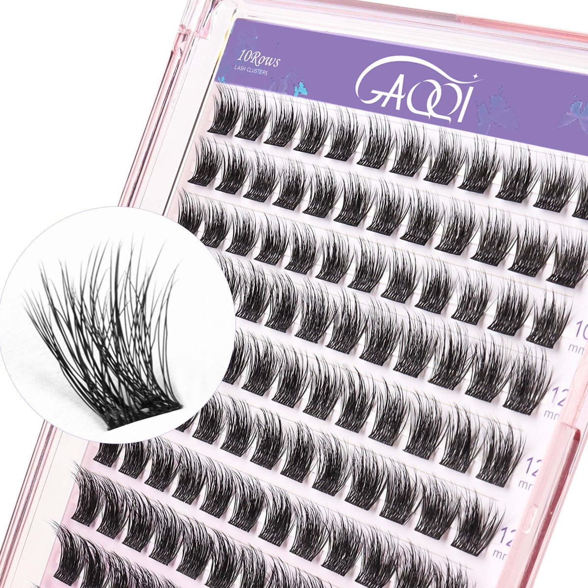 GAQQI Lash Clusters – ensemble 120 cils pour un effet naturel sans surcharge, usage quotidien.