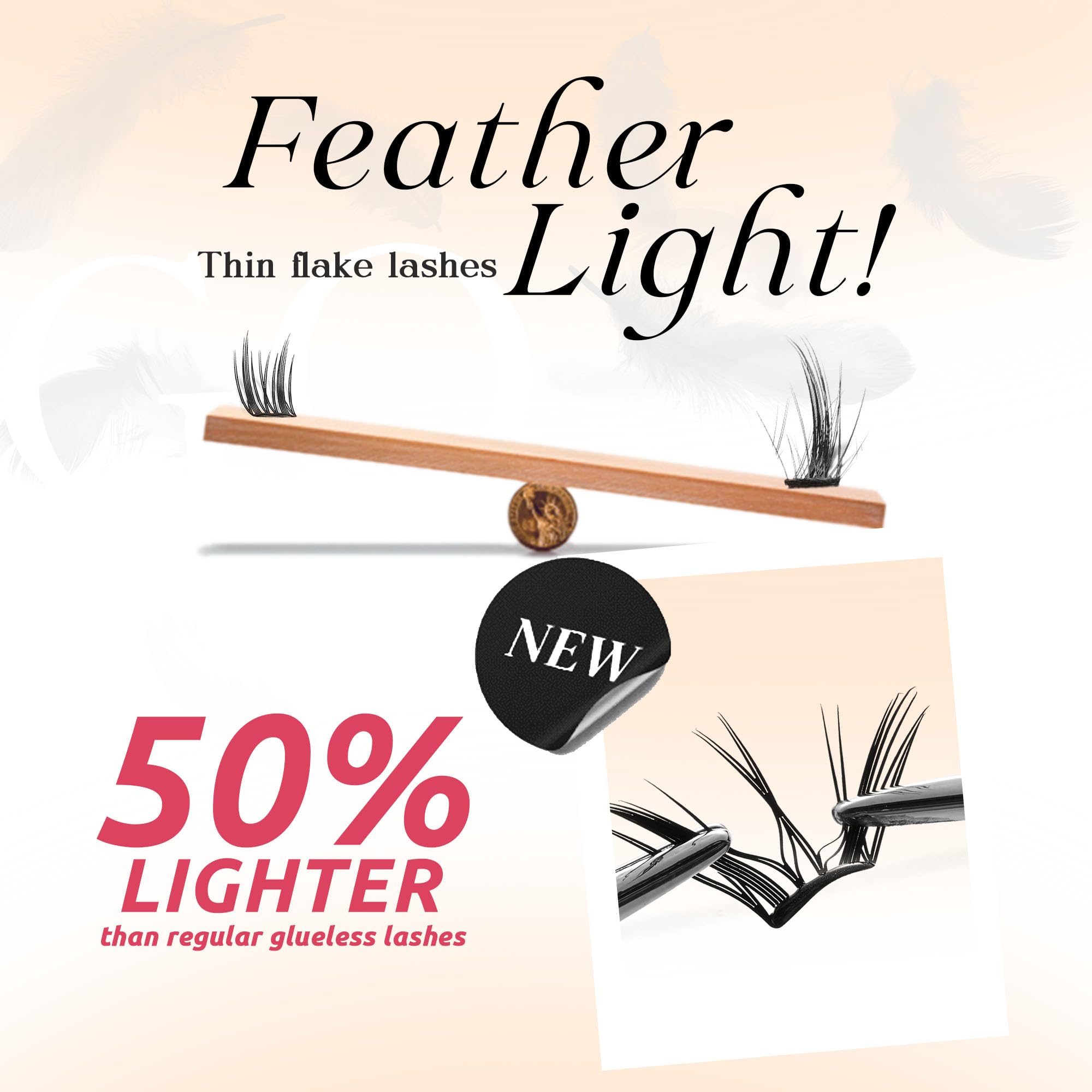 GAQQI wispy texture lashes convey lightweight comfort for all-day wear.