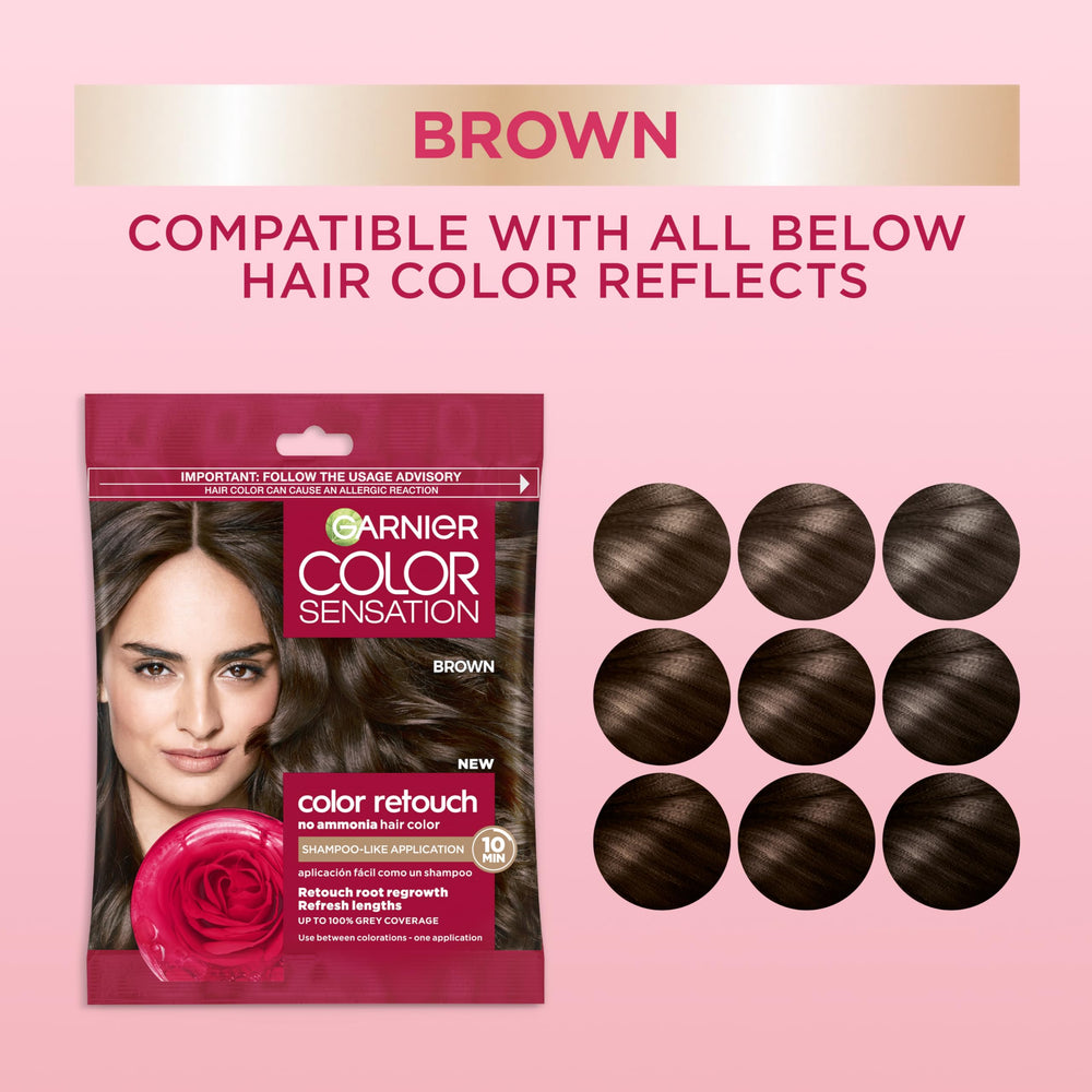 Avant/après montrant la couverture des gris avec Garnier Color Retouch