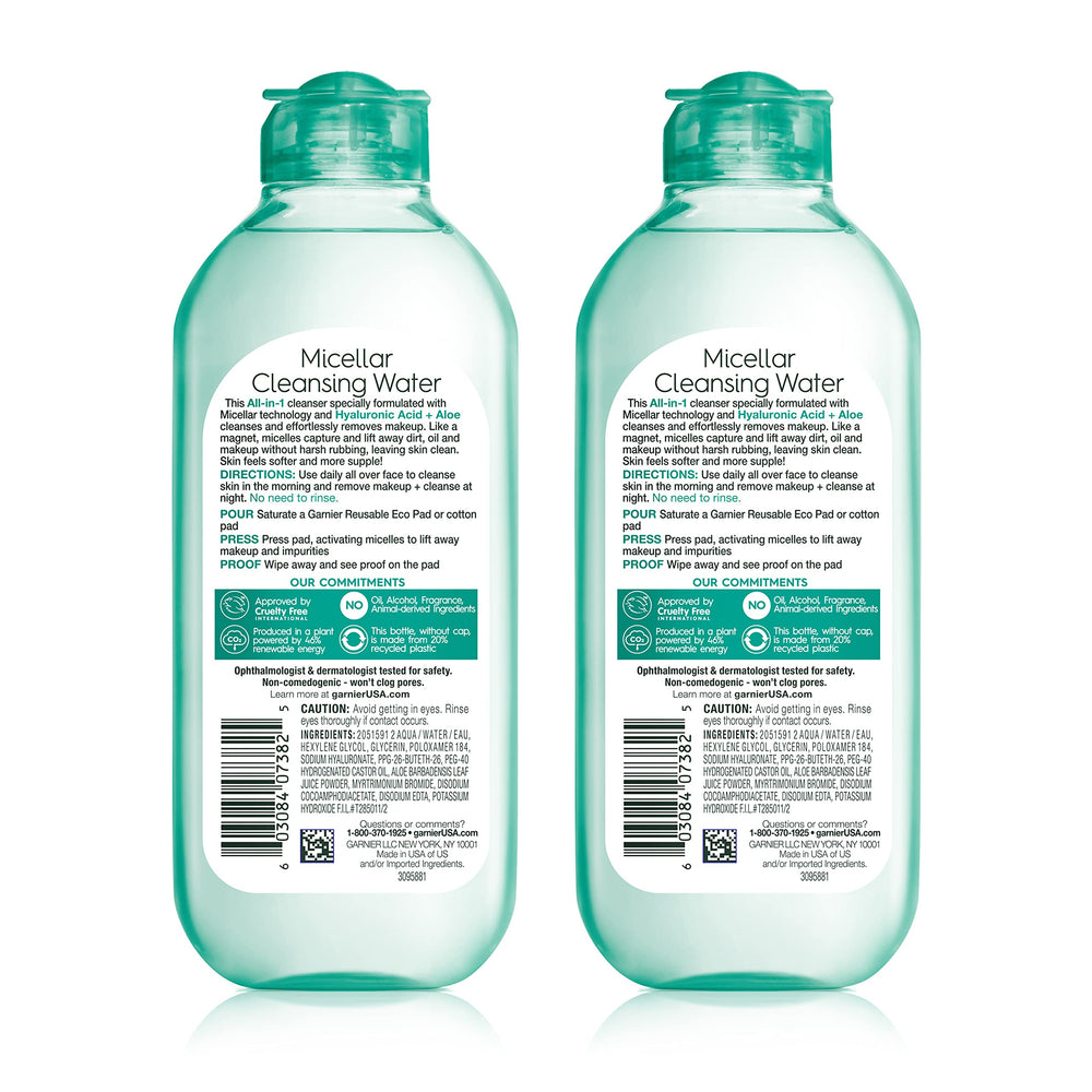 Garnier Eau micellaire – démaquillage visage, sans rinçage, peau propre et fraîche