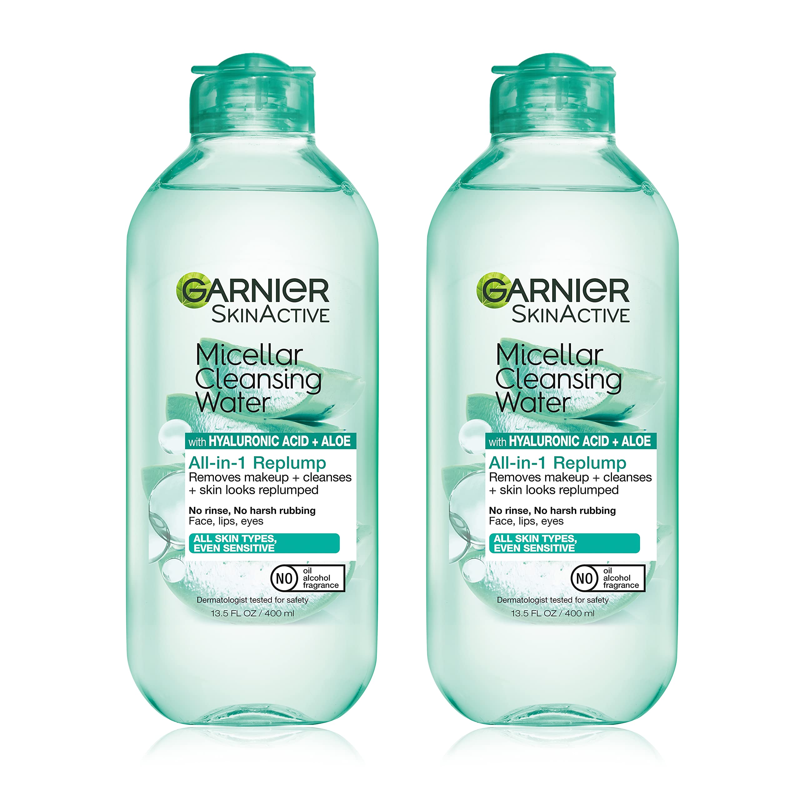Garnier Eau micellaire Hyaluronique – bouteille 400 ml, hydratation légère et nettoyage en douceur