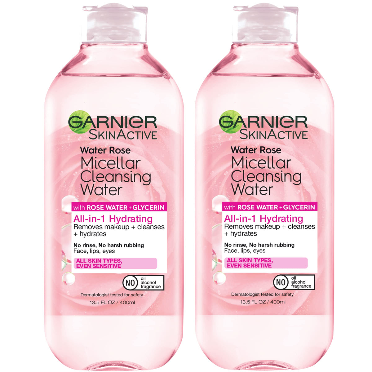 Garnier Eau Micellaire Rose – bouteille lumineuse pour nettoyage doux et hydratation