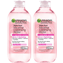Garnier Eau Micellaire Rose – bouteille lumineuse pour nettoyage doux et hydratation