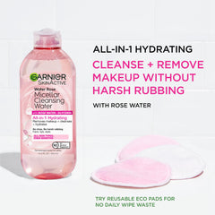 Garnier Eau micellaire rose: coton doux prêt à démaquiller visage et yeux