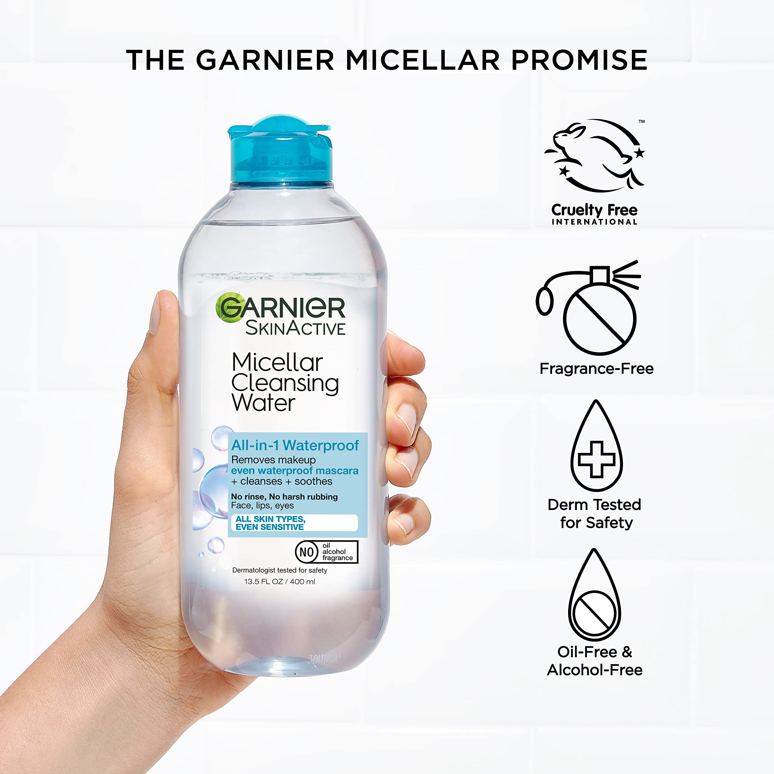 Garnier Eau Micellaire – sans paraben: douceur adaptée à toutes les peaux sensibles.