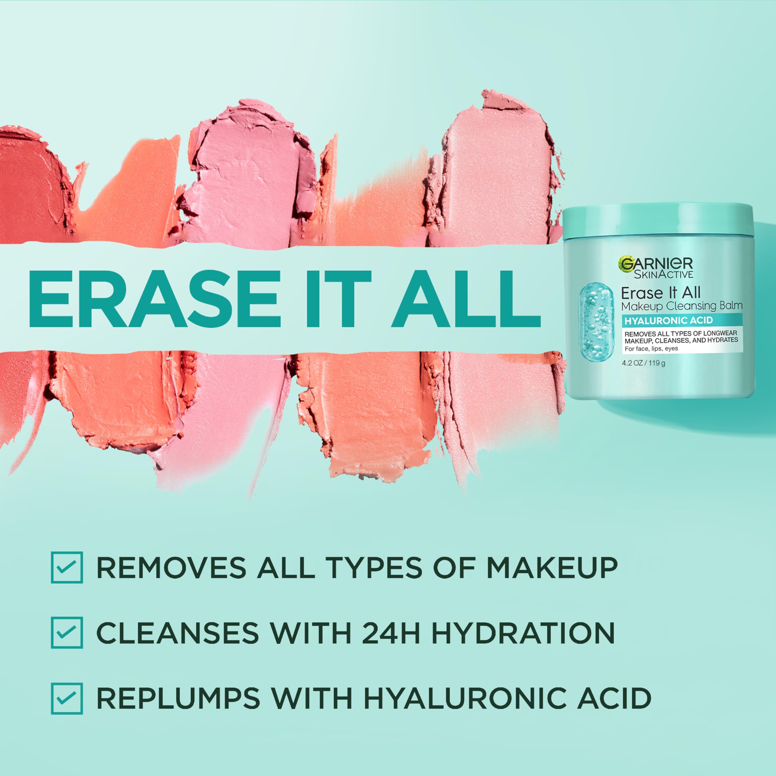 Garnier Erase It All Balm, hydratation 24h pour une peau repulpée et confortable