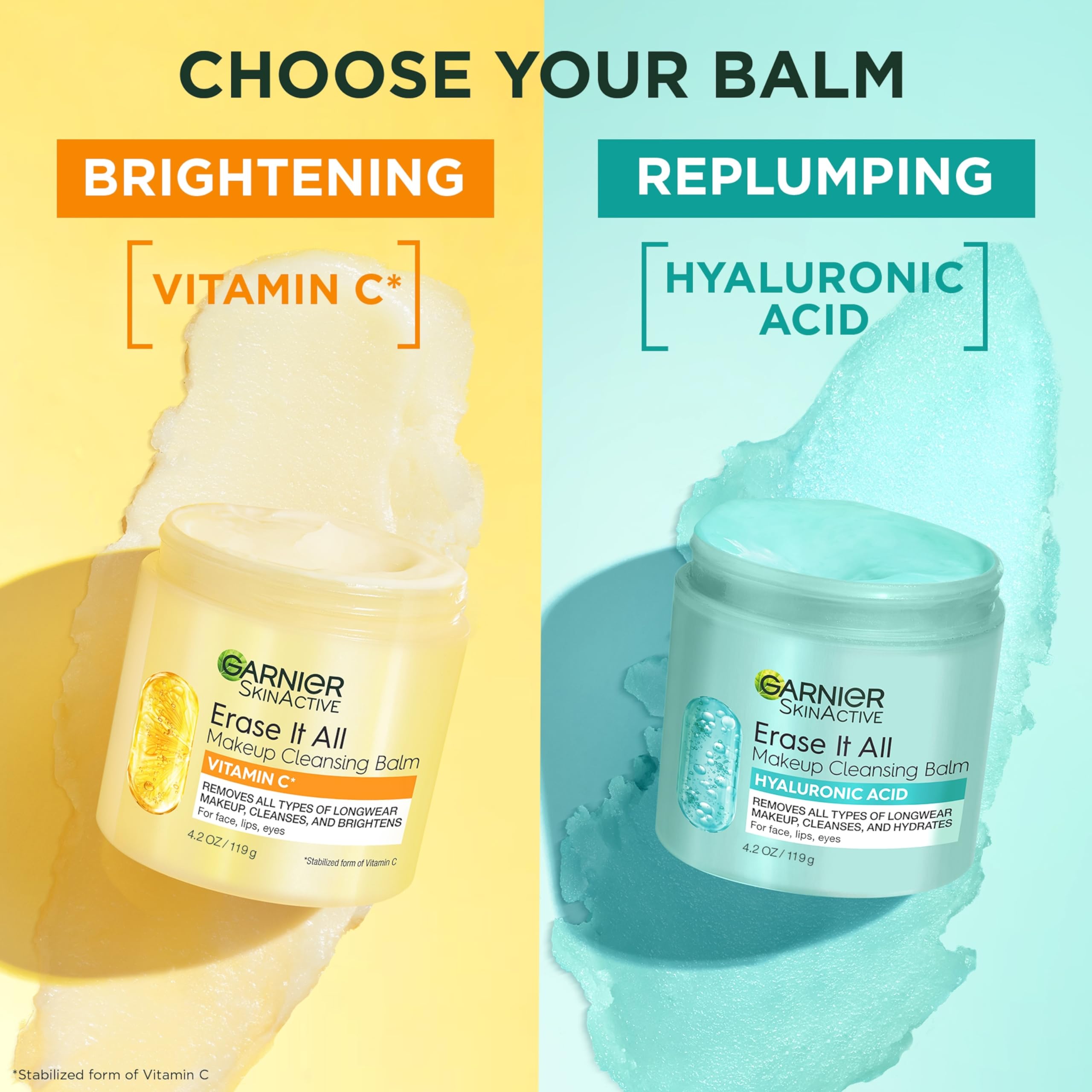 Garnier Erase It All, testé par dermatologues et ophtalmologues pour sécurité.