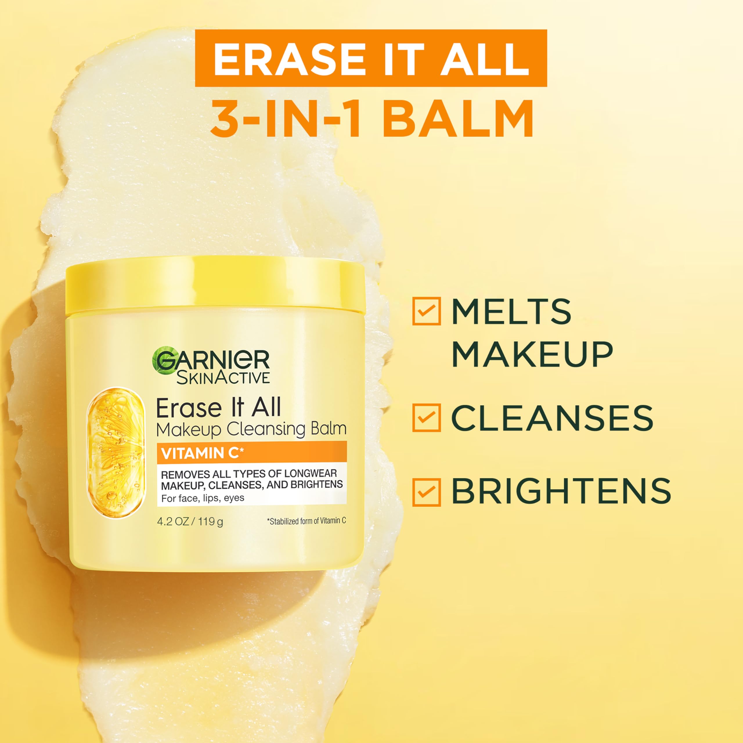 Garnier Erase It All, texture crèmeuse prête pour le soin du matin.