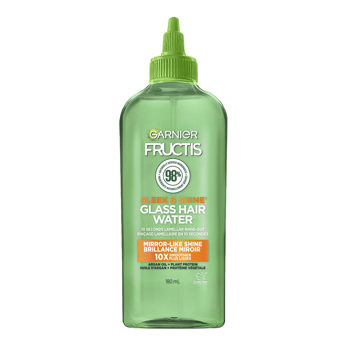 Garnier Fructis Glass Hair Water – Bouteille lumineuse pour brillance miroir dès l’application