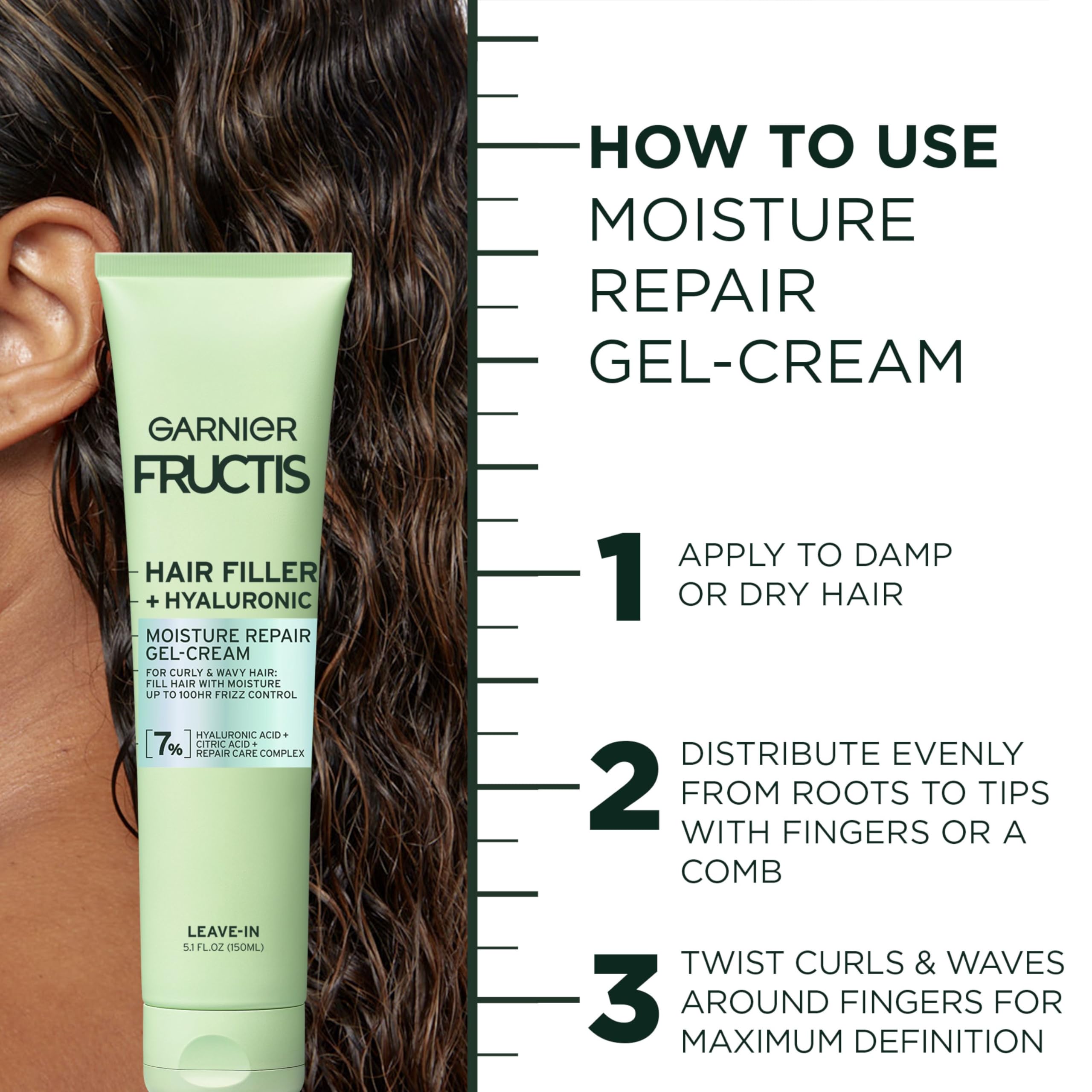 Garnier Fructis Hair Filler Gel-Crème – sans sulfates et sans silicones.