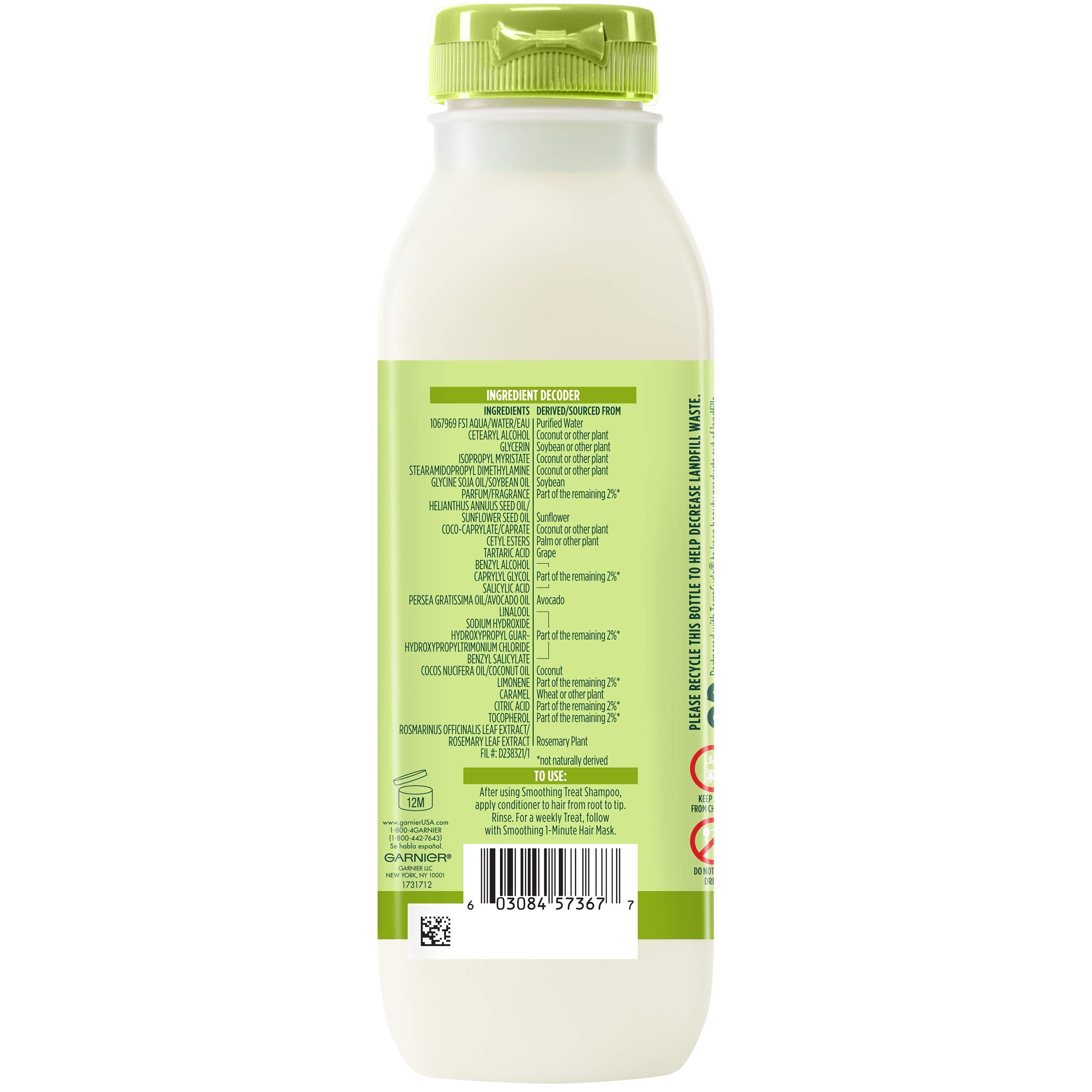 Garnier Fructis Masque avocat 1 minute, cheveux doux rapidement.