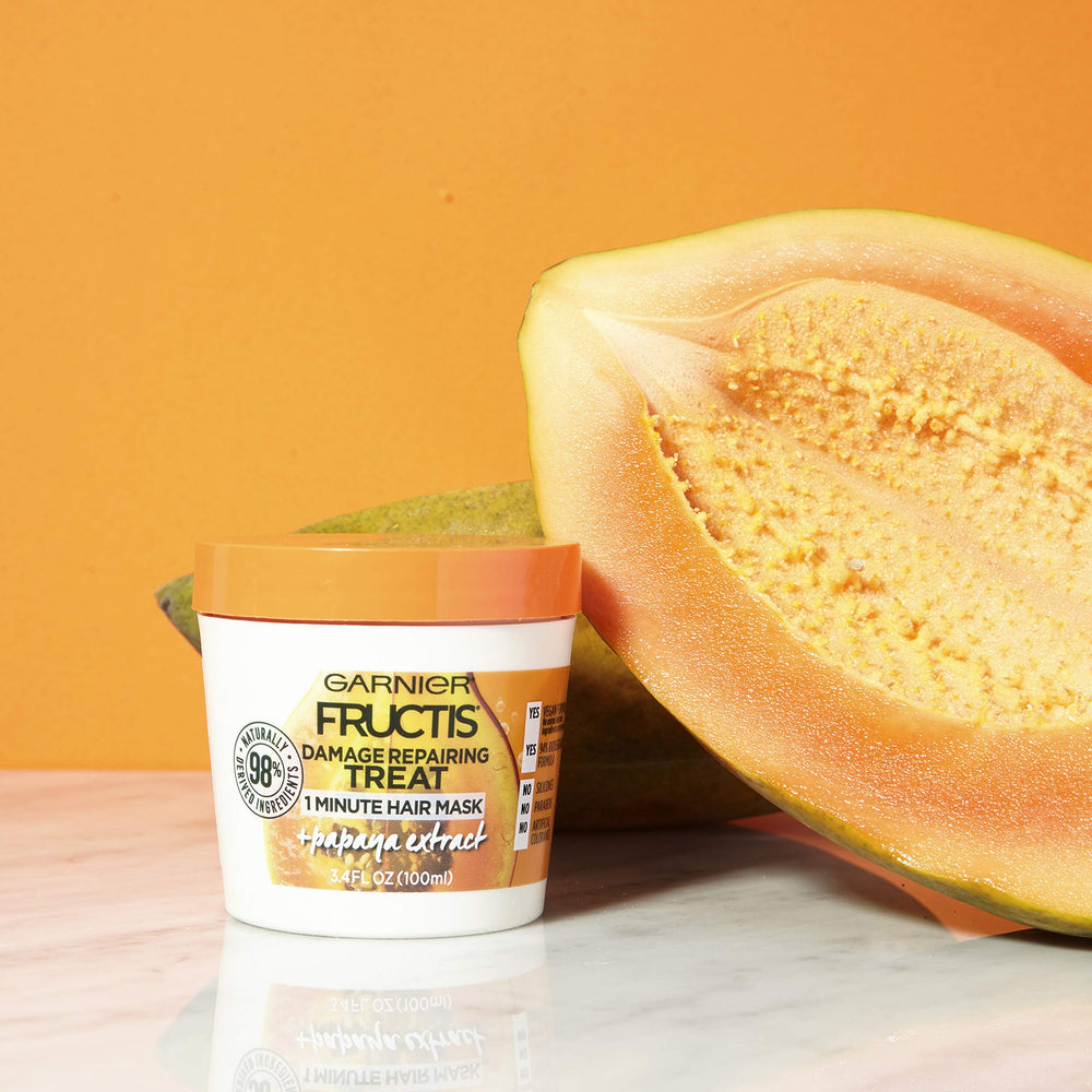 Rituel quotidien rapide avec Garnier Fructis Papaye pour des cheveux soyeux